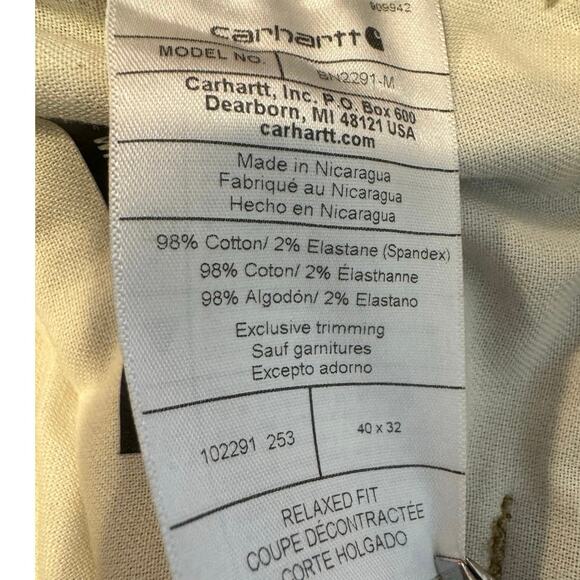 2025 Carhartt 102291 253 Relaxed Straight Rigby Dungarees Brown Size 40X32 - Picture 6 of 9